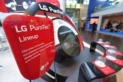 LG PuroTec is a glass matrix–based antimicrobial additive, delivering both antibacterial and antifungal properties. (PRNewsfoto/LG Electronics, Inc.)