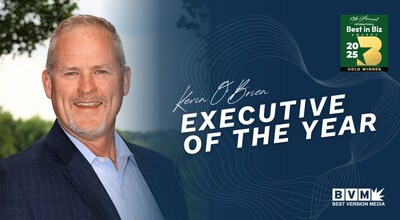 Best Version Media CEO Kevin O’Brien was honored as the Gold Winner for Executive of the Year in the 2025 Best in Biz Awards International, recognizing his visionary leadership and commitment to driving innovation as BVM expands its lineup of marketing solutions.