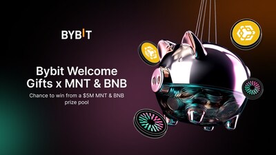 Bybit Ties Welcome Gifts Program to MNT & BNB Rallies with $5,000,000 Prize Pool (PRNewsfoto/Bybit)