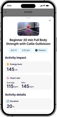 A Peloton strength class