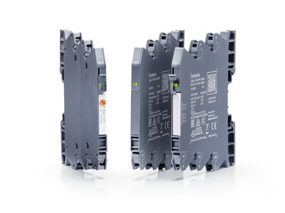 The new SIRIUS 3RQ4 coupling relay comes in three versatile variants for a wide range of industrial requirements. Photo: Siemens