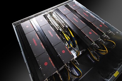 At the heart of d-Matrix SquadRack are server nodes packed with d-Matrix Corsair AI accelerators and d-Matrix JetStream IO accelerators that enable extremely fast, sustainable AI. At the heart of d-Matrix SquadRack are server nodes packed with d-Matrix Corsair AI accelerators and d-Matrix JetStream IO accelerators that enable extremely fast, sustainable AI.