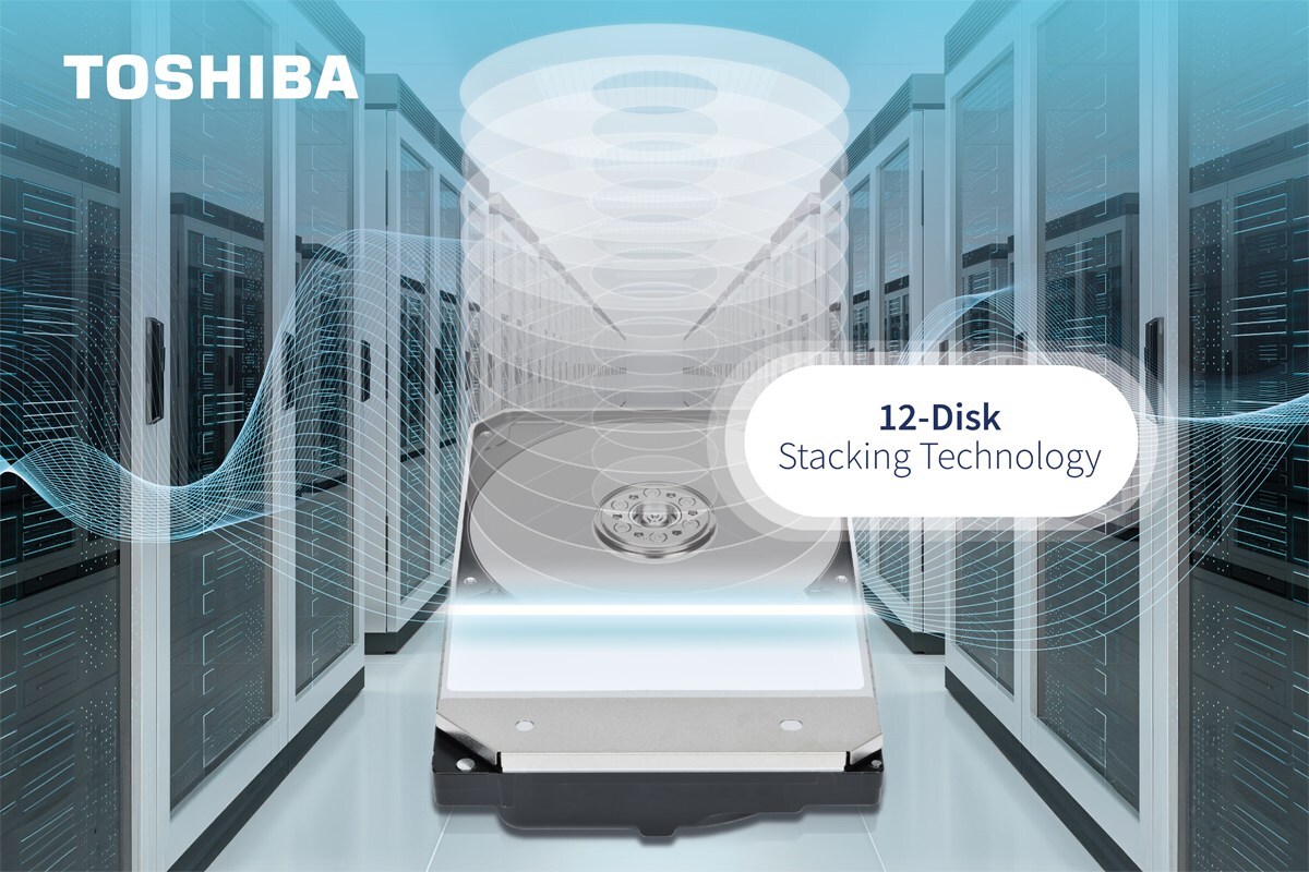 Toshiba First in Industry to Verify 12-Disk Stacking Technology for Hard Drives
