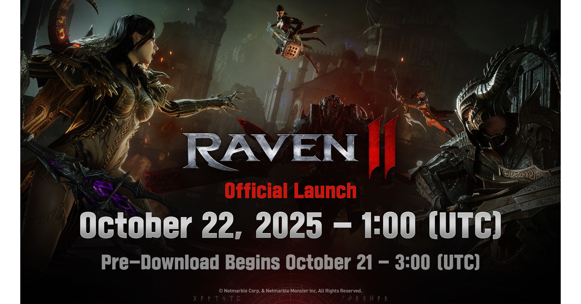 RAVEN2, NETMARBLES BRUTAL DARK FANTASY MMORPG, ENTERS FINAL COUNTDOWN TO GLOBAL LAUNCH