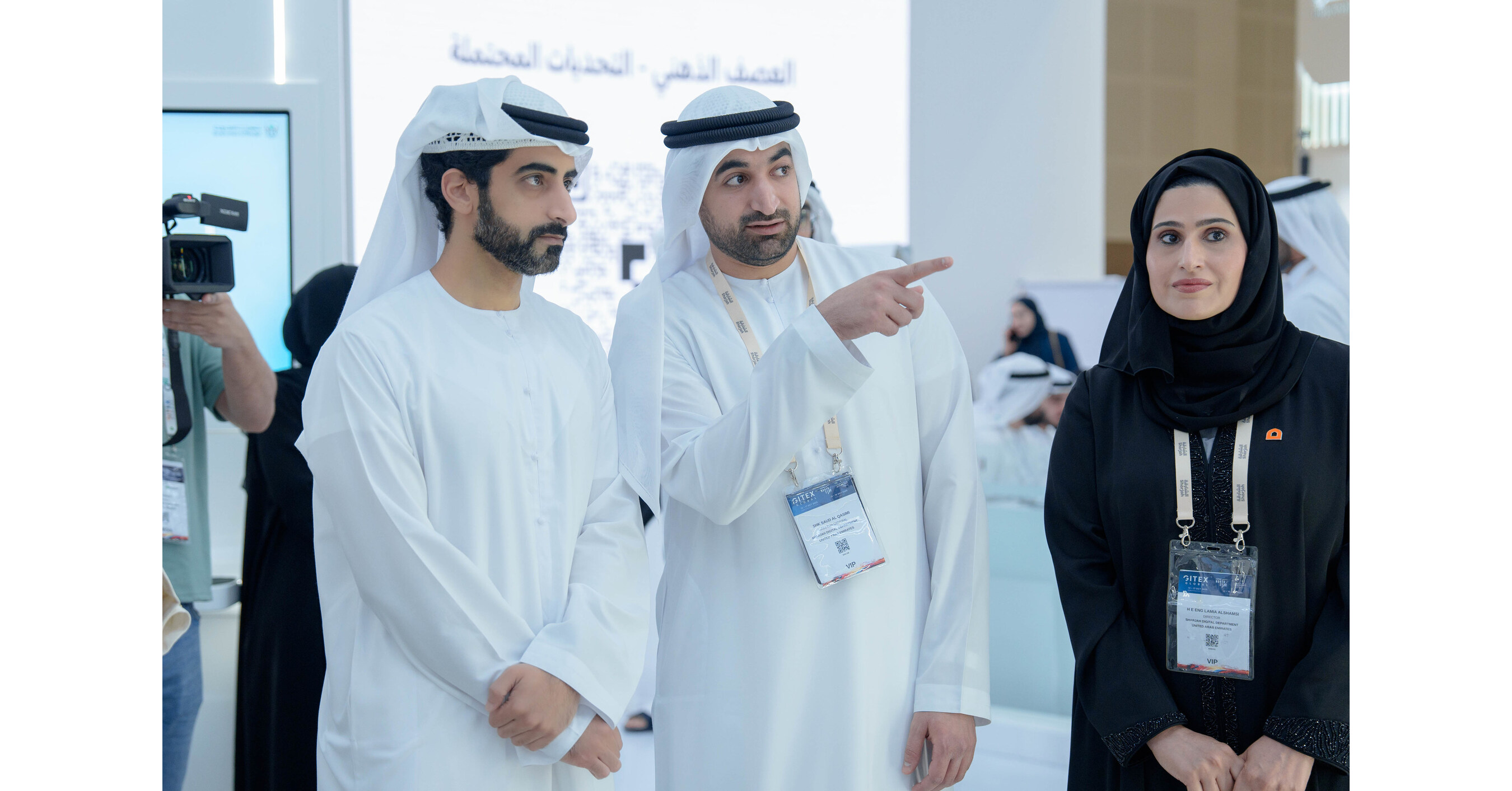 Salem bin Abdulrahman Al Qasimi Visits the Government of Sharjah Pavilion at GITEX Global 2025