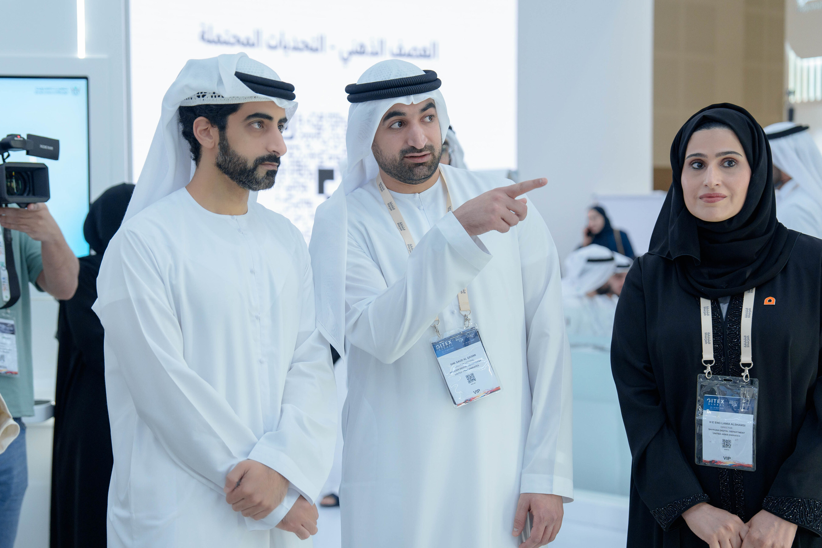 Salem bin Abdulrahman Al Qasimi visita el pabellón del Gobierno de Sharjah en GITEX Global 2025