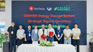 StarCharge Secures 500MWh Energy Storage Order Through Strategic Partnership with ENERGY INVESTMENT LLC