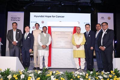 The plaque for 'Hyundai Hope for Cancer' being unveiled during the Launch Event at Delhi on 3rd Sept 2025 The plaque for 'Hyundai Hope for Cancer' being unveiled during the Launch Event at Delhi on 3rd Sept 2025