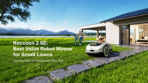 RoboUP Announces Raccoon 2 SE: The Most Easy-to-Use Robot Mower for Small Lawns, to launch on Kickstarter