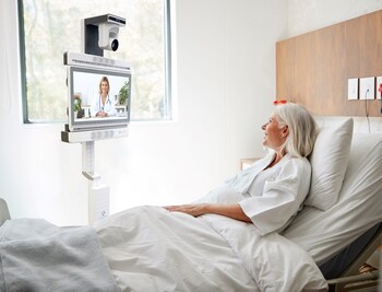 Caregility APS260 mobile cart for bedside connected care when and where it's needed