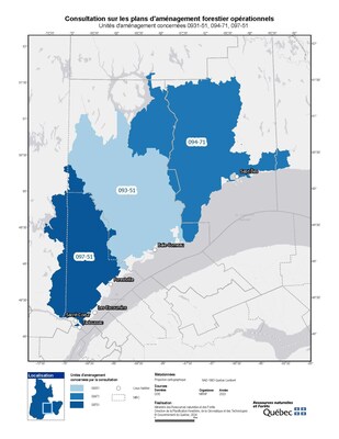 Aménagement forestier sur la Côte-Nord - CONSULTATION PUBLIQUE DU 14 OCTOBRE AU 14 NOVEMBRE 2025