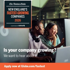 Apply Now To Be Considered One Of The Fastest-Growing Companies in New England by The Boston Globe and Statista