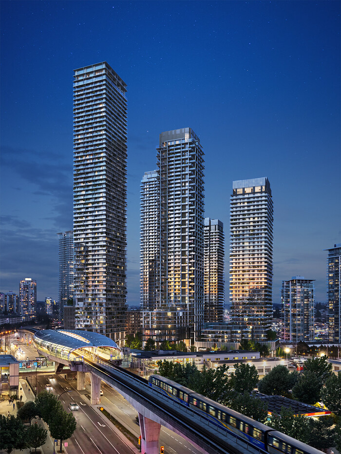 Les deux immeubles, situ&#233;s au 2132, avenue Alpha et au 4608, autoroute Lougheed, font partie d&#8217;un plan directeur communautaire en plusieurs phases situ&#233; sur un site de 7,9 acres. (Groupe CNW/Soci&#233;t&#233; canadienne d&#39;hypoth&#232;ques et de logement (SCHL))