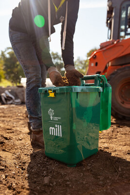 Compost Crew processes the collected grounds at local sites into a nutrient-rich soil amendment used on nearby farms and gardens.