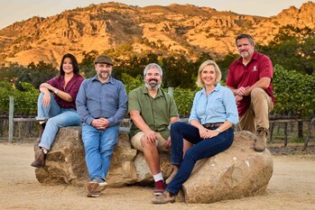 The blending process itself reflects the close-knit character of the Stags Leap District. Photo by Rocco Ceselin