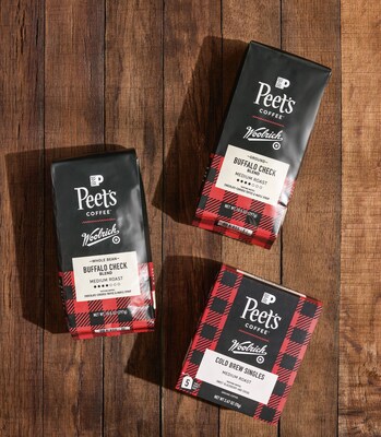 Peet's Coffee Buffalo Check Blend and Cold Brew Singles, available exclusively on Target.com and in select Target stores.