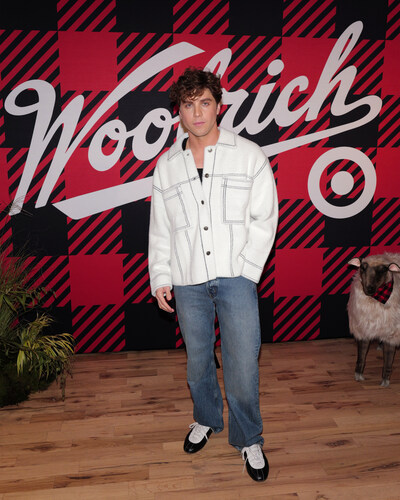 Lukas Gage celebrates the Woolrich x Target collaboration in NYC