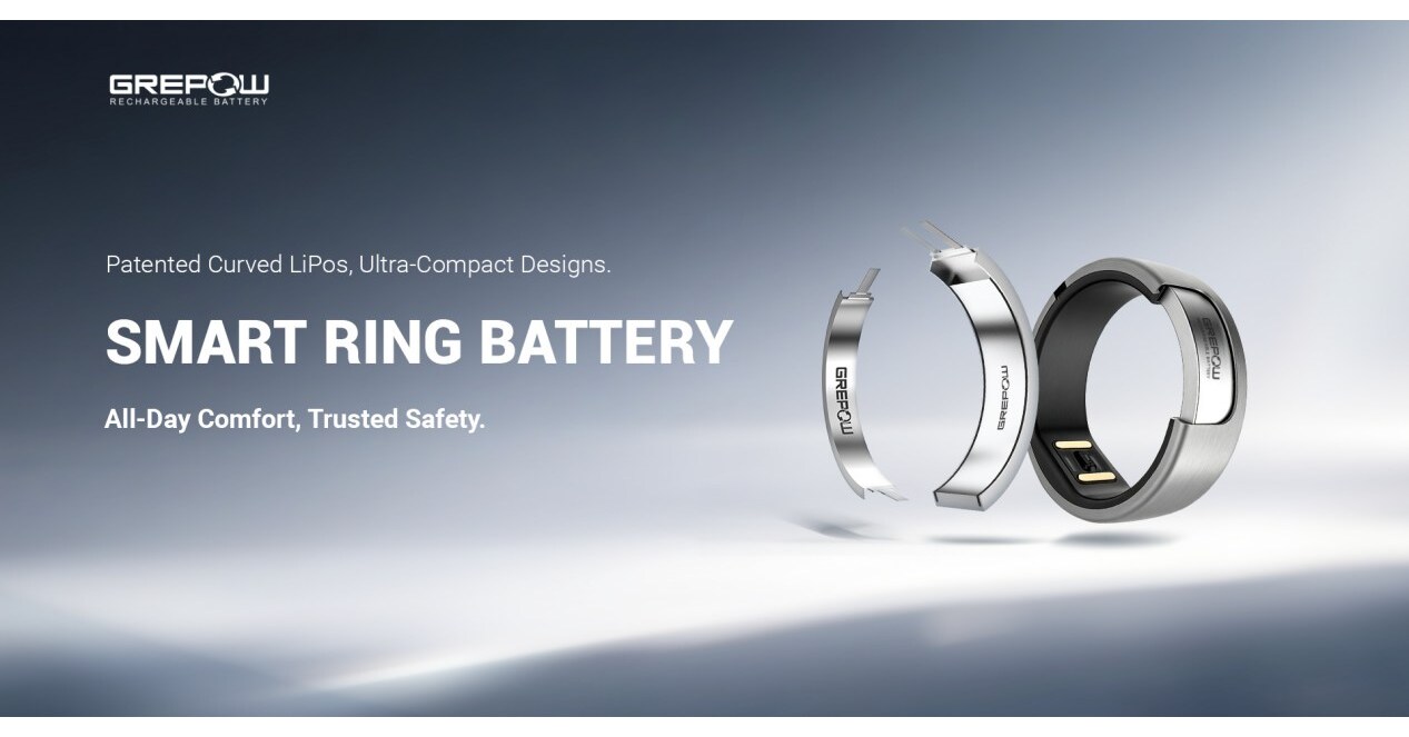 Grepow Introduces Patented Curved Battery Technology, Delivering 30% Higher Capacity for Next-Generation Smart Rings
