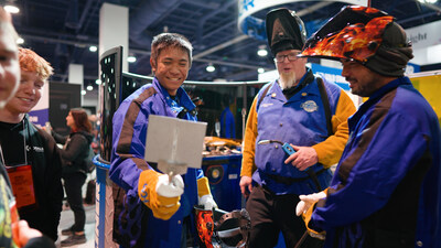 Live welding demonstration at I-CAR’s booth