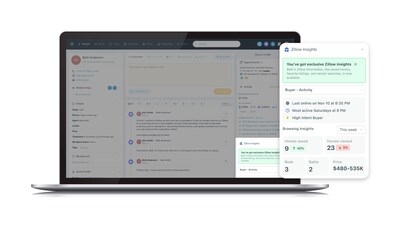 Once connected through a My Agent relationship, agents can see what their connected contacts are viewing, saving and searching for on Zillow directly within Follow Up Boss, so they can reach out at just the right moment.