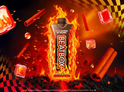 Adding to BeatBox fan favorites like Blue Razzberry, Fruit Punch and Cherry Limeade, new LTO’s like Sweet Heat Cinnamon keep BeatBox at the forefront of flavor innovation and fan culture, cementing its role as a flavor-first disruptor in the RTD space. Available now, BeatBox Sweet Heat Cinnamon brings the heat as temperatures drop.