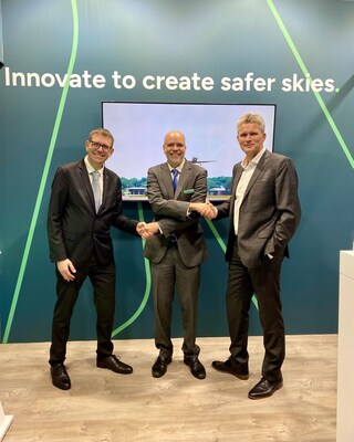 L to R: Loic Dunand, Head of Avionics and Airframe Upgrades Programme at Airbus, Jean-Michel Clairis-Gauthier, VP OEM Business Development and Sales at Acron Aviation, and Jean-Phillippe Labbay, Head of Systems Upgrade and FHS Procurement at Airbus. L to R: Loic Dunand, Head of Avionics and Airframe Upgrades Programme at Airbus, Jean-Michel Clairis-Gauthier, VP OEM Business Development and Sales at Acron Aviation, and Jean-Phillippe Labbay, Head of Systems Upgrade and FHS Procurement at Airbus.