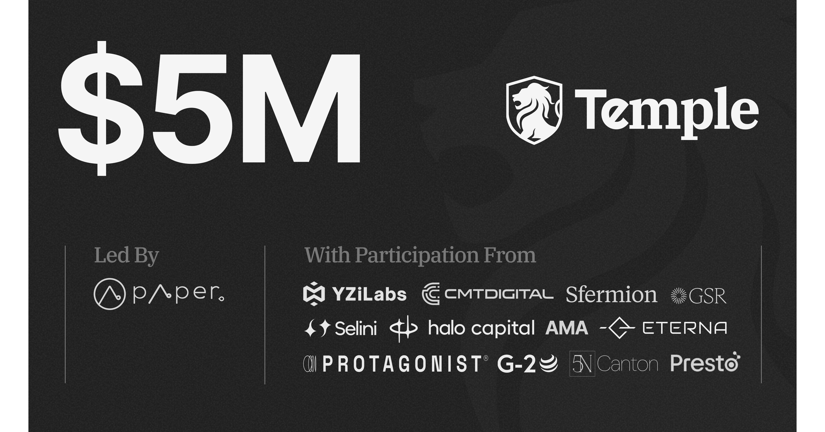 Temple Raises $5M To Build Privacy Focused Technical Stack To Trade Capital  Markets On Canton