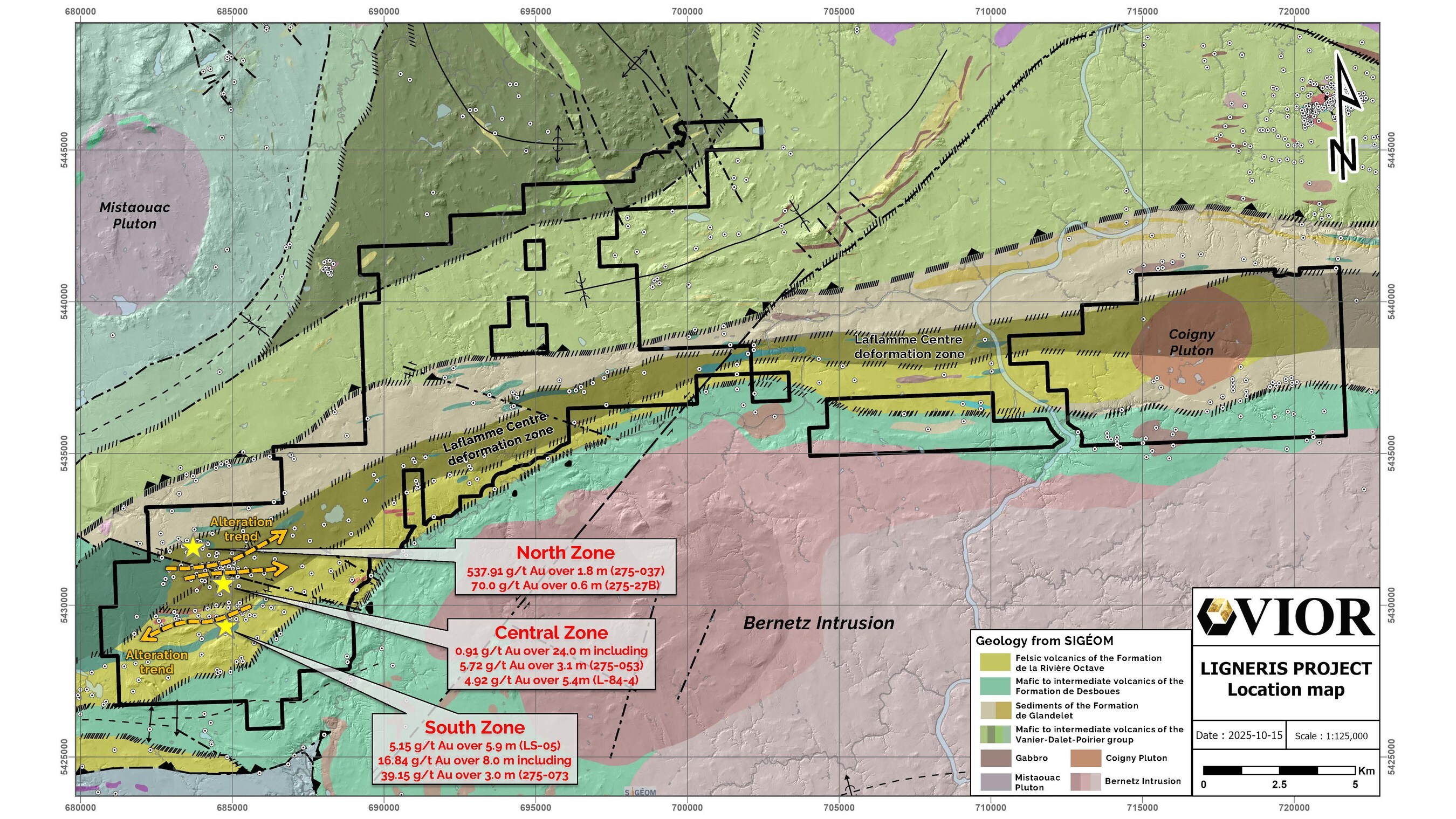Ligneris Project: Location map (CNW Group/Vior Inc.)
