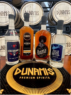 The Full Line of Award Winning Dunamis Premium Spirits, from Zephyrhills, Fl.