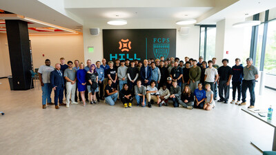 Valvoline Global Operations President and Chief Executive Officer, Jamal Muashsher, Valvoline Global employees and students and staff from the Hub for Innovative Learning and Leadership in Lexington, Ky.