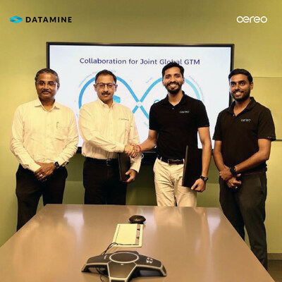 From left to right: Shouvik Majumder, Senior VP - Growth, Aereo; Sandeep Ray, Executive Director, Datamine; Vipul Singh, CEO & Co-founder, Aereo; and Suhas Banshiwala, Co-founder & CTO, Aereo. From left to right: Shouvik Majumder, Senior VP - Growth, Aereo; Sandeep Ray, Executive Director, Datamine; Vipul Singh, CEO & Co-founder, Aereo; and Suhas Banshiwala, Co-founder & CTO, Aereo.