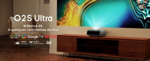 JMGO lance le O2S Ultra : le projecteur tri-laser à ultra-courte focale compact le plus avancé du marché.