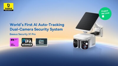 Award-Winning Baseus Security X1 Pro: The World's First Smart AI Dual-Tracking Outdoor Security Camera, Now Crowdfunding on Kickstarter