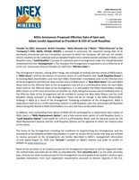 NGEx announces effective date and new CEO of LunR Royalties (CNW Group/NGEx Minerals Ltd.)