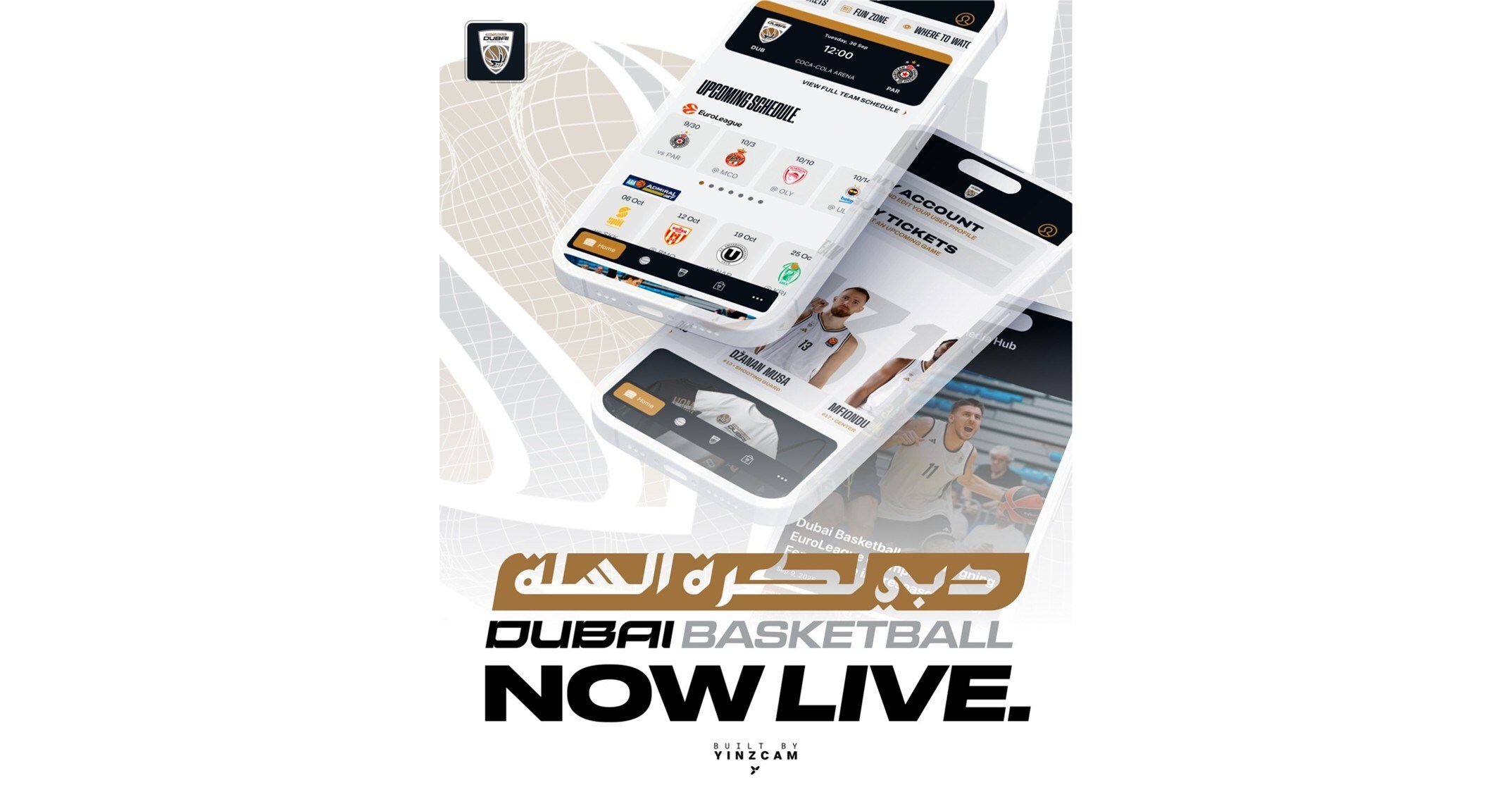YINZCAM EXPANDS GLOBAL REACH WITH LAUNCH OF FIRST UAE MOBILE APP FOR DUBAI BASKETBALL