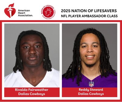 The Ambassador Class is made up of 30 current NFL players who are dedicated to promoting this lifesaving skill. Included on that roster are two of the Dallas Cowboys’ own; tight end Rivaldo Fairweather and cornerback Reddy Steward.