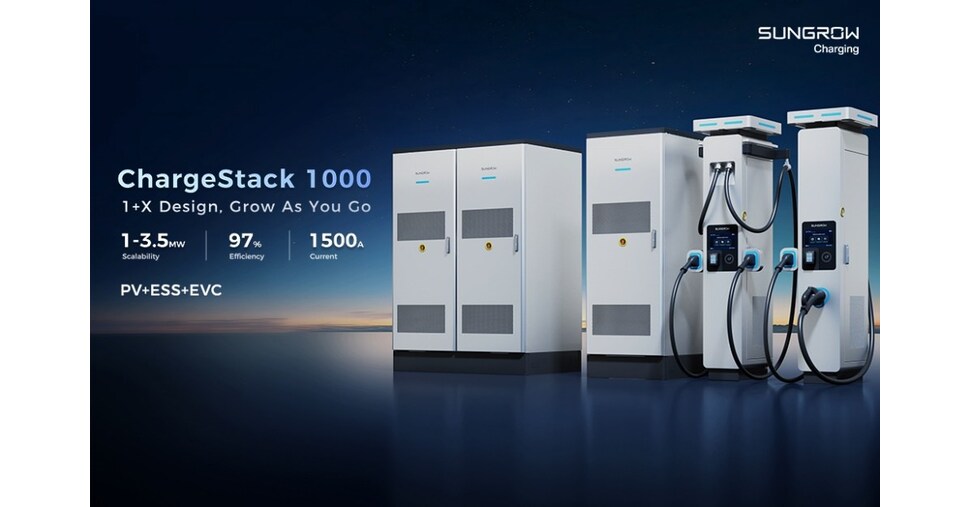 Sungrow Unveils ChargeStack 1000 — A 3.5 MW Megawatt Charging System in Europe