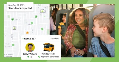 Zūm, the leader in modern student transportation, is recognizing National School Bus Safety Week (Oct. 20-24) with several new safety features designed to ensure all children experience safe, reliable rides to and from school.
