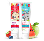 Desert Essence Kids Toothpaste Gels in Green Apple Watermelon and Tutti Frutti