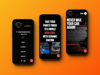 Beautiful mockup of the Apex Ceramic Coating website, designed and developed by Nimbus Media