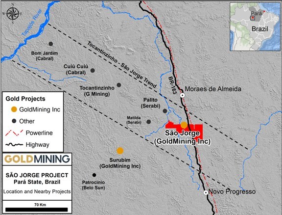 GoldMining Reports Initial Drill Results and Confirms Multiple New Mineralized Targets across São Jorge Project, Brazil
