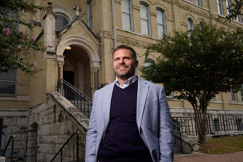 Jason King, Ph.D., Beirne Director and Chair of the Center for Catholic Studies at St. Mary’s University, studies how the Catholic Intellectual Tradition affects higher education outcomes.