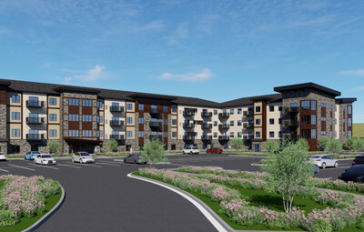 Rendering of Orchard Place Apartments.