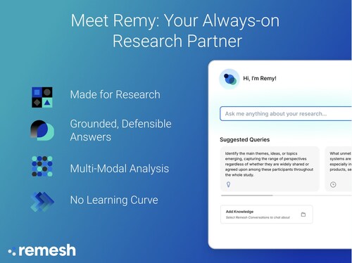 Remy for Research - Remesh's AI Agent is setting the standard for transparency