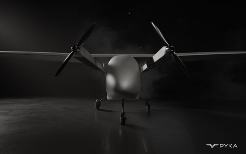 Rendering of Pyka’s hybrid-electric DropShip aircraft