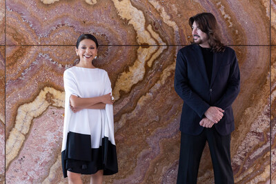 Designer Stéphane Rolland with BBFW director, Albasarí Caro Designer Stéphane Rolland with BBFW director, Albasarí Caro