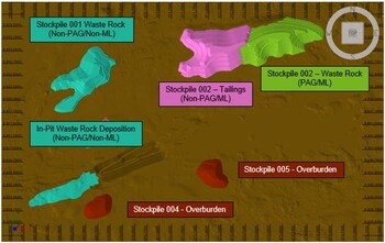 Figure 10: Overburden, Waste Rock and Tailings Storage Facilities – Plan View (Not to scale) (CNW Group/PMET Resources Inc.) Figure 10: Overburden, Waste Rock and Tailings Storage Facilities – Plan View (Not to scale) (CNW Group/PMET Resources Inc.)