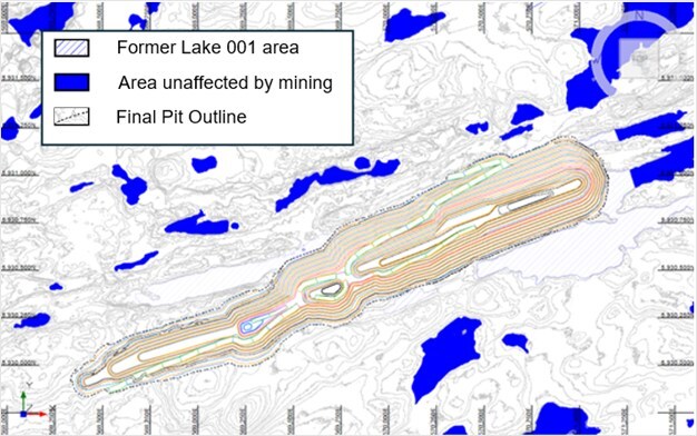 Figure 7: Final Pit Outline – Plan View (CNW Group/PMET Resources Inc.)