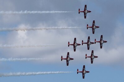 Canadian Snowbirds over the San Francisco Bay