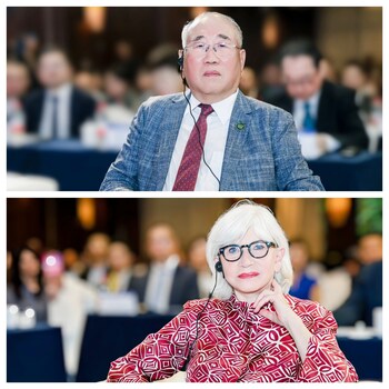 Xie Zhenhua, China’s First Special Envoy for Climate Change Affairs; Laurence Tubiana, COP30 Special Envoy to Europe and CEO of the European Climate Foundation Xie Zhenhua, China’s First Special Envoy for Climate Change Affairs; Laurence Tubiana, COP30 Special Envoy to Europe and CEO of the European Climate Foundation